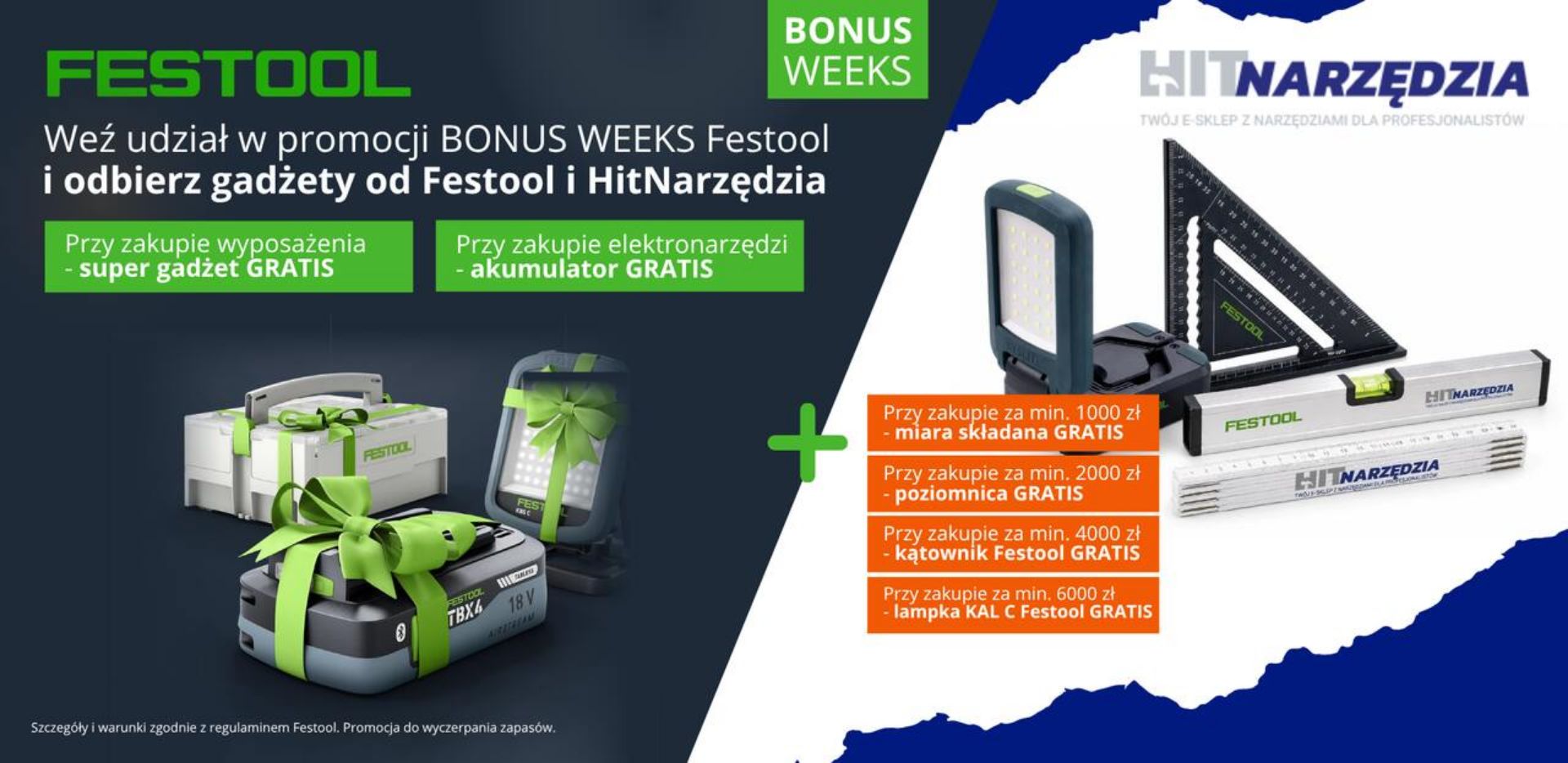 Festool Bonus Weeks w Hit Narzędzia - odbierz bonus i dodatkowy gadżet